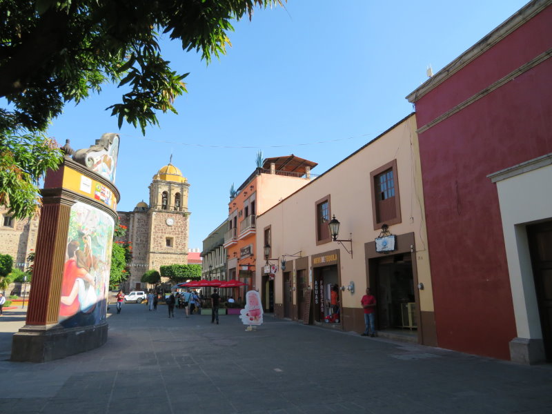 Market stalls in the Tequila town square
